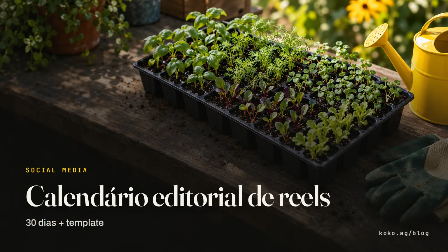 Calendário editorial de reels: 30 dias + template
