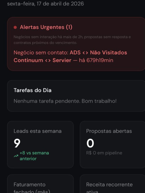 mCRM · aplicativo mobile